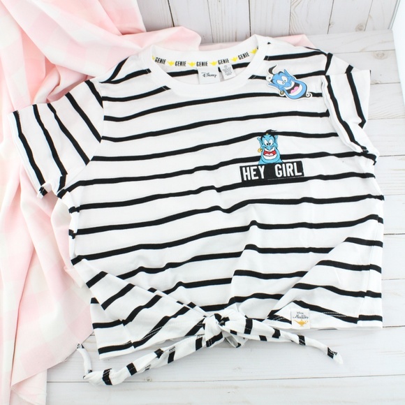 Disney Tops - Disney Genie "Hey Girl" Tie Hem Crop Top